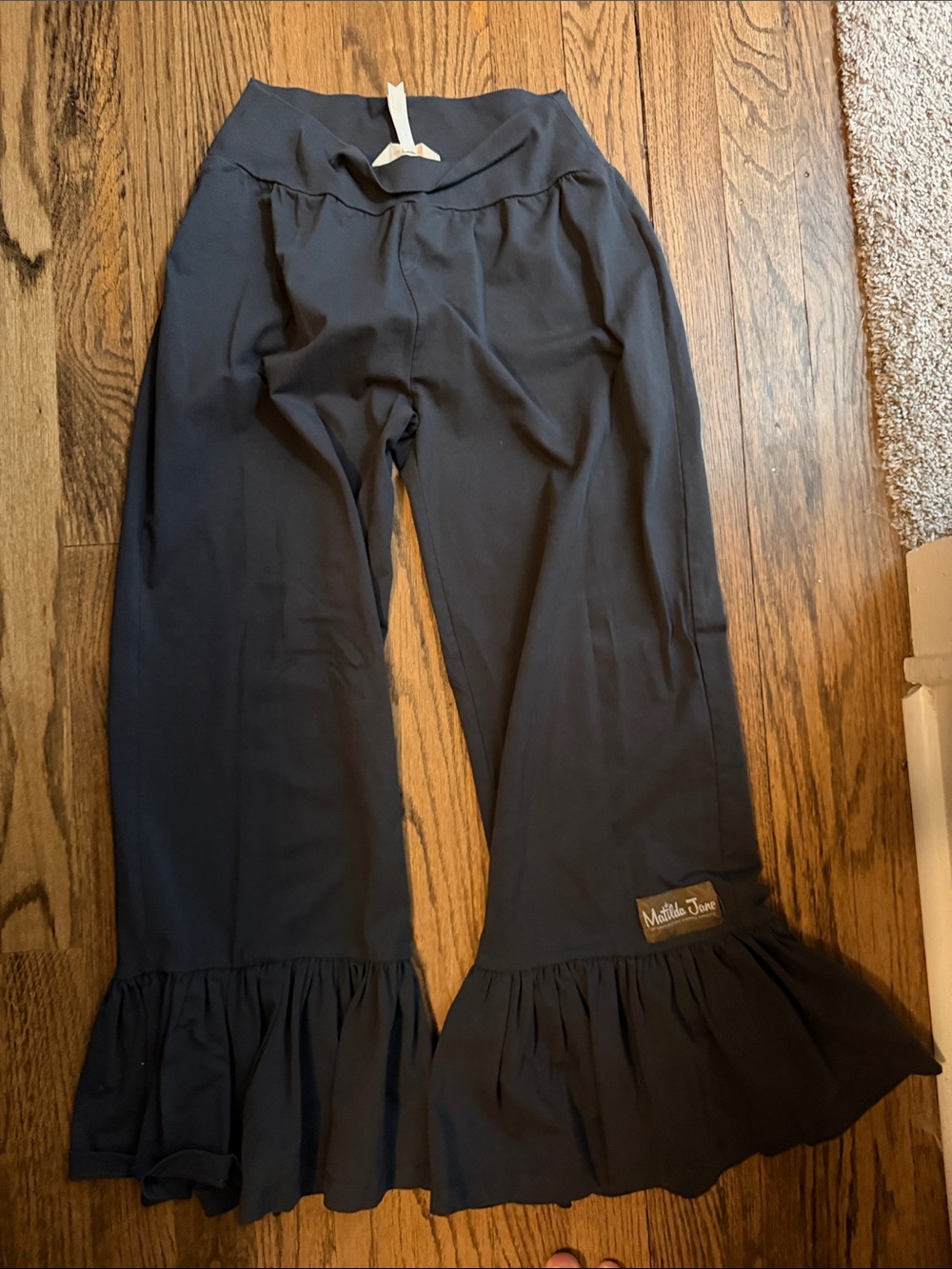 Matilda Jane Navy Ruffle Hem Wide Leg Pants